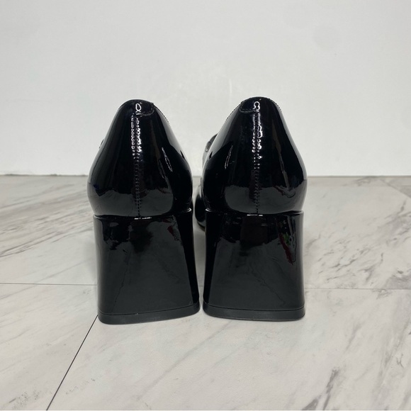New! Marc Fisher Nessily Black Patent Block Heel Mary Jane Pump 9 1/2 M - Picture 3 of 15